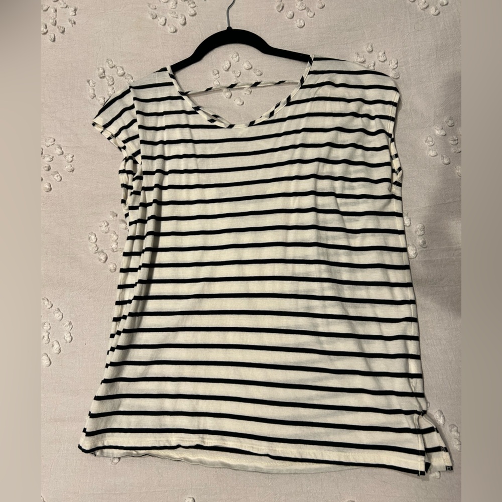 Black and White Blouse